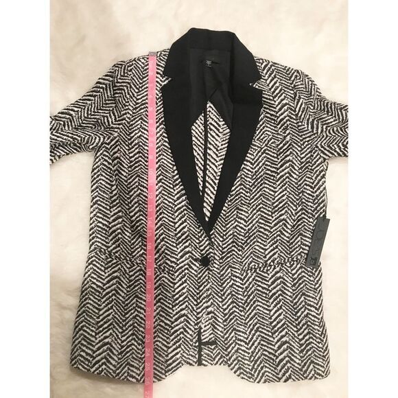 JOE’S JEANS Zebra Print Tuxedo Jacket Blazer Boyfriend Black Gray Small New‎ - Picture 7 of 9